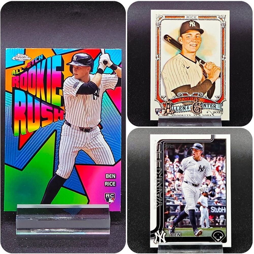 Ben Rice Topps Chrome All-Etch Rookie Rush A&G RC New York Yankees Star Rookie